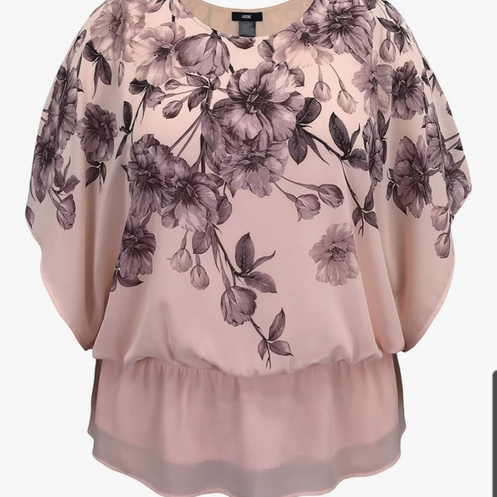 Luxe Blush Floral Blouse